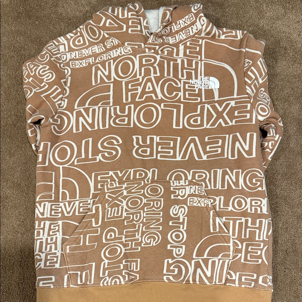 The North Face Kids Set in Tan with White Lettering - Picture 3 of 9